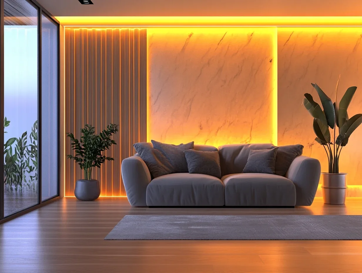 LED lights installed in a modern home.